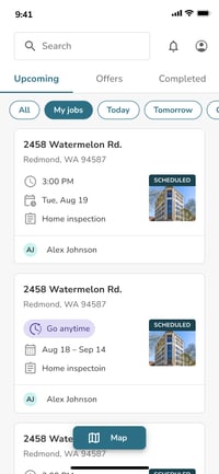 Assigned Jobs Screenshot
