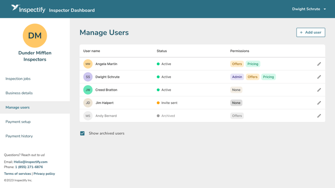 UM2 - Manage users_ Show archived usersdash