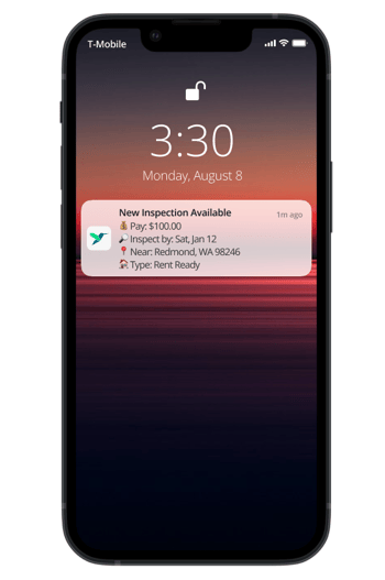 UM6 - app notification screen