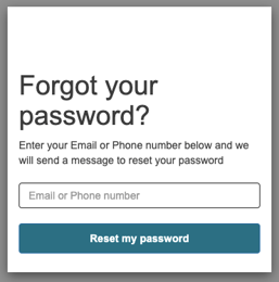 client dashboard forgot password