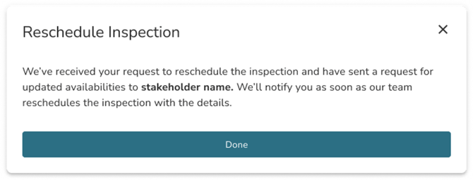 reschedule confirmation