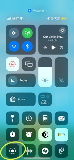 ios screenrecording button